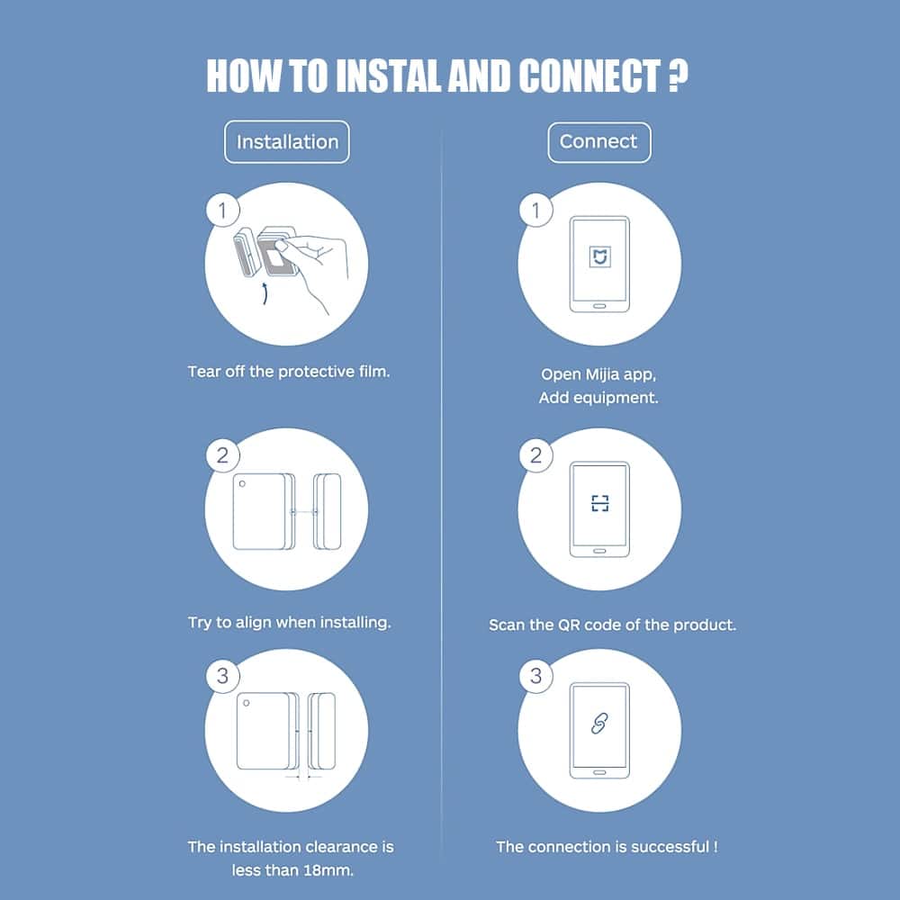 Intelligent Mini Door Window Sensor Smart Home Suite Devices 5 Intelligent Mini Door Window Sensor Smart Home Suite Devices 5