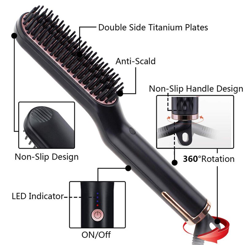 Hair Straightener Brush Men Beard Hair Straightener 2 Hair Straightener Brush Men Beard Hair Straightener 2