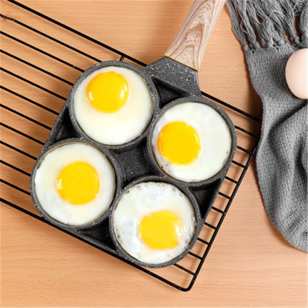 Four-hole Frying Pot Pan Thickened Omelet Pan Non-stick Egg Pancake Steak Pan Cooking Egg Ham Pans Breakfast Maker Cookware 4 Four-hole Frying Pot Pan Thickened Omelet Pan Non-stick Egg Pancake Steak Pan Cooking Egg Ham Pans Breakfast Maker Cookware 4