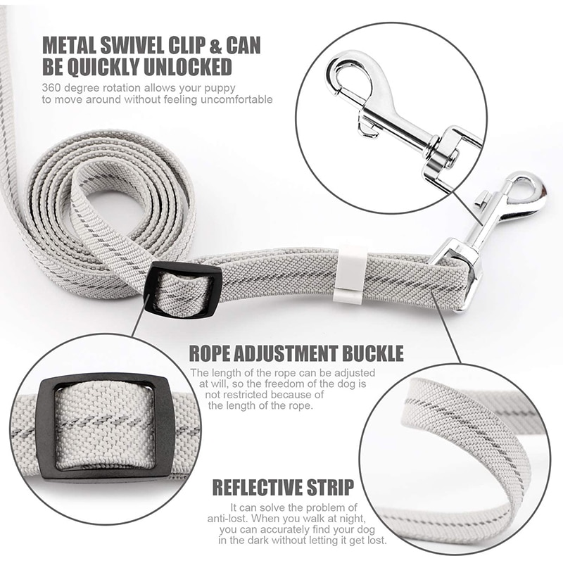 Quality Dog Leash Adjustable Reflective Comfortable Non-slip Handle Lock System Elastic Pet Leash For Small Medium Dogs 5 Quality Dog Leash Adjustable Reflective Comfortable Non-slip Handle Lock System Elastic Pet Leash For Small Medium Dogs 5