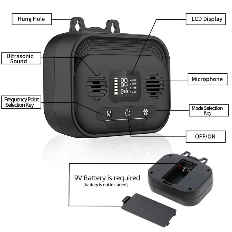 Effective Anti Barking Device Adjustable LCD Screen Ultrasonic Dog Bark Deterrent Waterproof Pet Training Up 15m 3 Effective Anti Barking Device Adjustable LCD Screen Ultrasonic Dog Bark Deterrent Waterproof Pet Training Up 15m 3