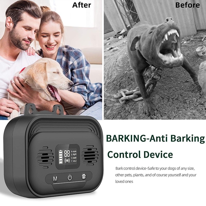 Effective Anti Barking Device Adjustable LCD Screen Ultrasonic Dog Bark Deterrent Waterproof Pet Training Up 15m 2 Effective Anti Barking Device Adjustable LCD Screen Ultrasonic Dog Bark Deterrent Waterproof Pet Training Up 15m 2