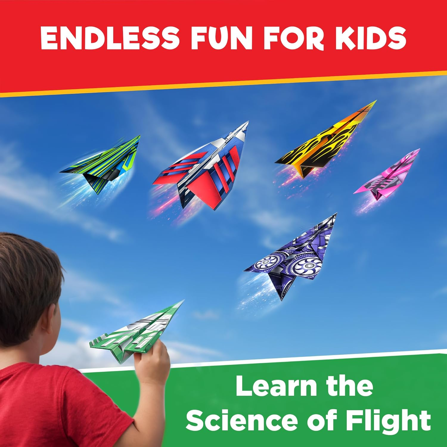 71rBxh5S77L._AC_SL1500_.jpg Paper airplane toy kit image