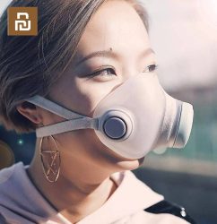 Adult Mask 4 Layer Protective One-way Valve Face Mask PM2.5 Air Pollution Mask Dustproof Breathable 2